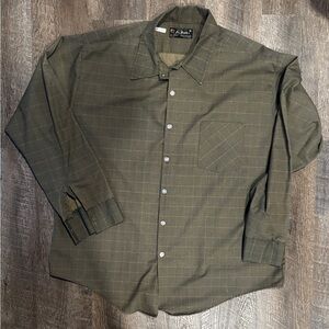 Vintage Sir Walter Plaid Shirt XL-50% Polyster/50% Cotton